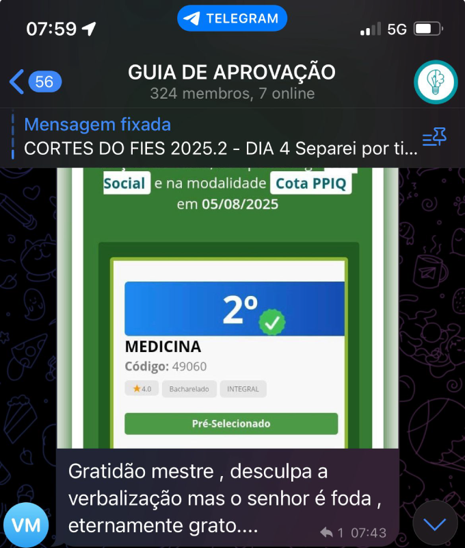 Depoimento impactante 1 — aluno aprovado relatando sua conquista