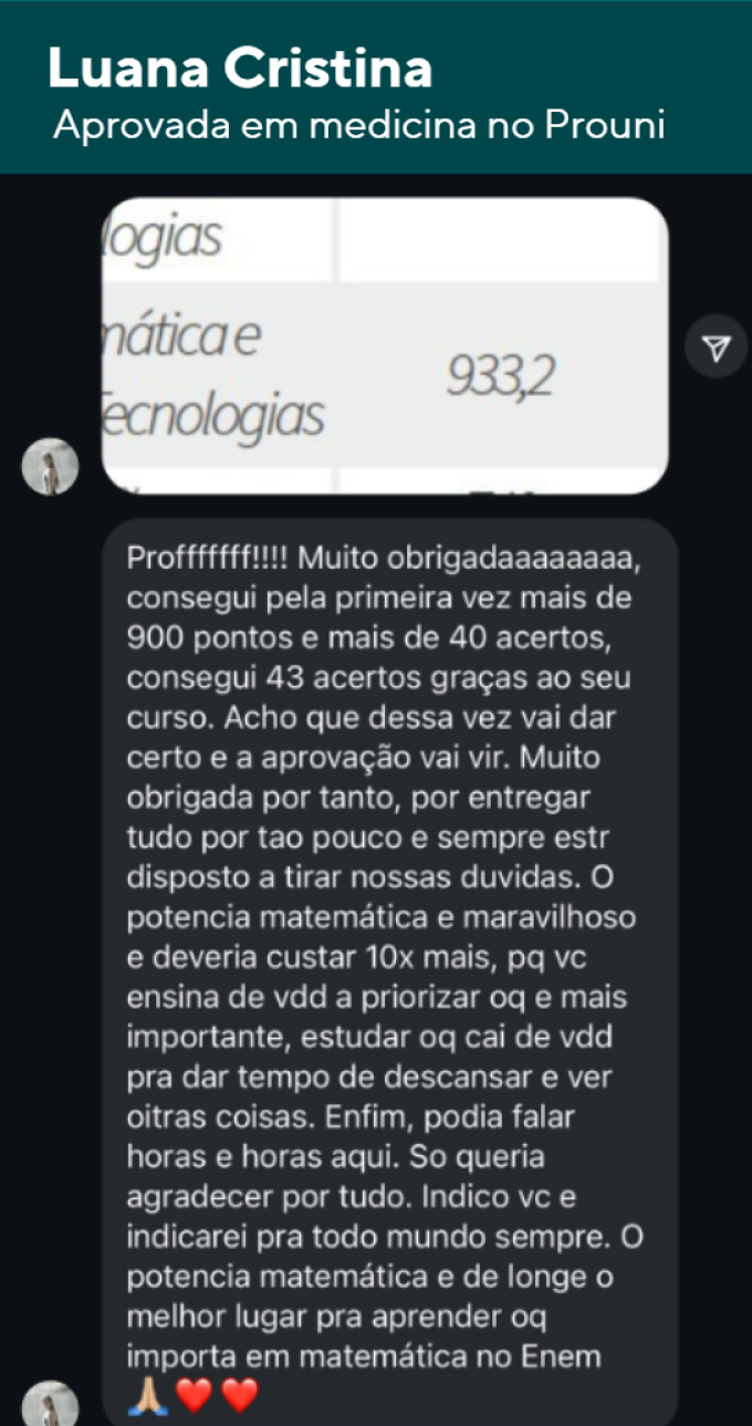 Depoimento impactante 1 — aluno aprovado relatando sua conquista